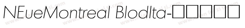 NEueMontreal BlodIta字体转换